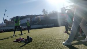 Toure har deltagit i integrerande verksamhet för flyktingar i Finland. Nourdeen Toure på Monaliikus #BeActive School Day hösten 2018.