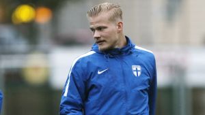 Joel Pohjanpalo har gjort fem mål på 26 landskamper. Joel Pohjanpalo på Finlands träningar inför kvalmatchen mot Kroatien.