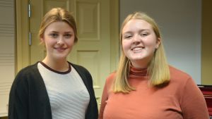 Emma Svensson och Alice Goldstrand från musikgymnasiet Spyken i Lund. Emma Svensson och Alice Goldstrand från Lund.