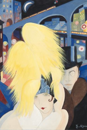Jeanne Mammen. Die Großstadt (Storstaden), ca 1927 Jeanne Mammen, Die Großstadt (Storstaden), ca 1927