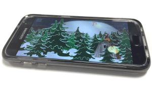 Här streamas julkalendern Det jättestora juleljuset i HD-kvalitet via Yle Arenan. Mobiltelefon som visar video