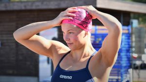 Fanny Teijonsalo förbereder sig för fullt inför karriärens fjärde EM-tävlingar. Fanny Teijonsalo tränar i Alberga.