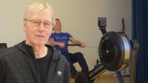 Stig-Olof Westerlund började ro när han var kring 40 år. Porträttbild av Stig-Olof Westerlund.
