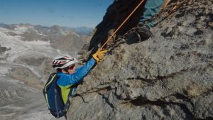 Pietro Percino kiipeämässä Matterhornille.