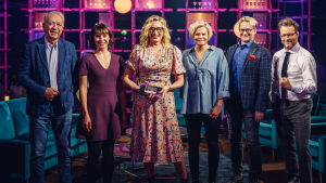 Elämäni Biisissä Katja Ståhlin johdolla kilpailevat tällä kertaa Pekka Puska, Katri Saarikivi, Paula Noronen, Mikael Jungner ja Jani Leinonen. Pekka Puska, Katri Saarikivi, Katja Ståhl, Paula Noronen, Mikael Jungner ja Jani Leinonen Elämäni Biisi -ohjelman lavalla.