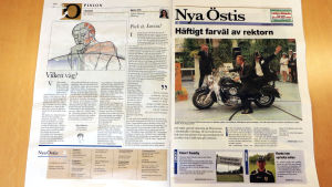 Nya Östis nummer 5. Den ultralokala tidningen Nya Östis utkommer i Lovisatrakten