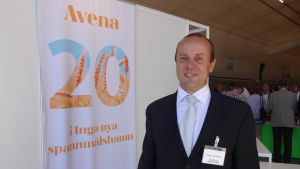 Johan Andberg är uppköpare på Avena och också själv jordbrukare. Johan Andberg