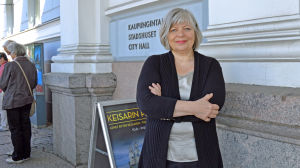 Arja Alho, första kvinnliga ordförande för Helsingfors stadsstyrelse och stadsfullmäktige.