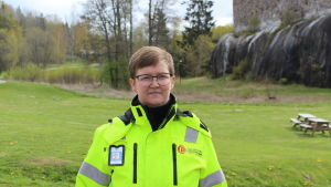 Hilja Palviainen är byggnadskonservator och planerare på Forststyrelsen. kvinna i arbetskläder