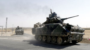 Turkiet säger sig ha gripit nära 300 utländska IS-krigare under invasionen i norra Syrien nyligen. Turkiska styrkor har intagit ett över 90 kilometer långt gränsavsnitt i Syrien sedan den militära interventionen inleddes för drygt en vecka sedan