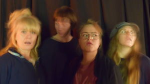 Några utställare på Rädslomässan: Sonja Ahlfors, Sara Grotenfelt, Piia Peltola, Joanna Wingren Sonja Ahlfors, Sara Grotenfelt, Piia Peltola, Joanna Wingren