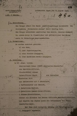 Ukasen som förordar tillblivelsen av den finska bataljonen i Lockstedter Lager (Original) Ukasen som beskriver tillblivelsen av den finska bataljonen i Lockstedter Lager (Original)