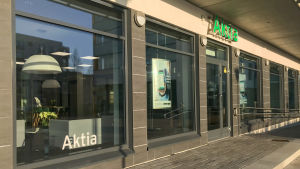 Aktia flyttade till Nordeas tidigare lokal i Nickby i juni 2019. en banklokal utifrån