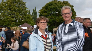 Monica och Thomas Karlsson kom från Västnyland. Paret Karlsson på September Opens medeltida marknad.