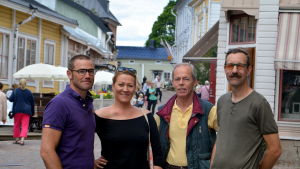 Anton Frankenhaeuser, Lotten Lindborg-Suhonen, Martin Rotkirch och Max Lundell Invånare i Gamla stan.