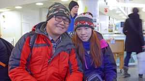 Alex Lee och Kate Kwong från Hongkong gör flera stopp under sin resa genom de nordiska länderna. Alex Lee och Kate Kwong.