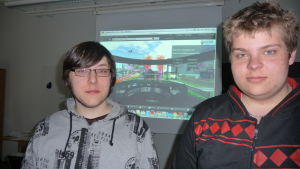 Andreas Skrifvars och Robin Häggvik. Datanomerna Andreas Skrifvars och Robin Häggvik har deltagit i YA:s virtuella undervisning i Second Life.