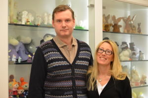 Roleff Kråkström och Sophia Jansson på Moomin Characters. Roleff Kråkström, VD , och Sophia Jansson, konstnärlig ledare på Moomin Characters förbereder sig för jubileumsår