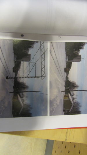 Ett bildmontage över hur kulturmiljön vid den tidigare tågstationen i Gerknäs påverkas av elektrifieringen.