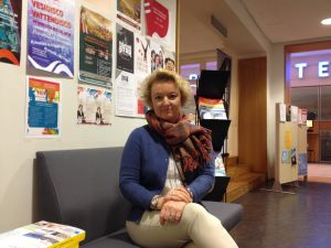 Pia Hägglund på Welcome Office i Vasa. Pia Hägglund på Welcome Office i Vasa.