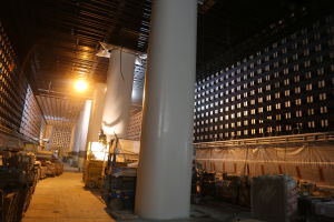 Idrottsparkens metroperrong under konstruktion.