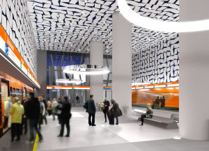 Idrottsparkens metrostation.