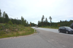 Trafi längs riksväg 25 i Mjölbolsta.