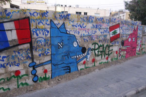 rauha-graffiti beirutissa