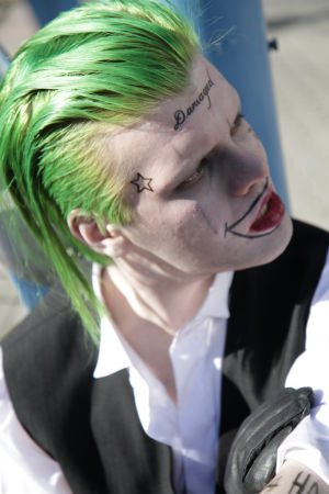 Kasper Järvelin dressed as Joker.