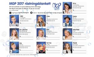 Du kan trycka på bilden för att printa ut den och ha inför finalen MGP 2017 röstningsblankett att printa ut