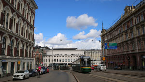Tians spårvagn vid skillnaden.