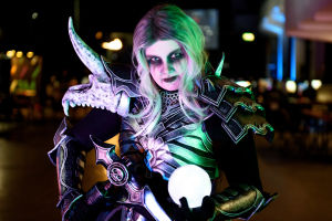 Cosplayern Johanna Heino besökte Facklan2018 Johanna Heino i cosplaymundering som en Necromancer