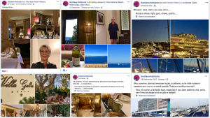 Facebook-sivuillaan Svetlana Kotiranta julkaisee kuvia etenkin matkoistaan eri puolille maailmaa. Kuvakaappaukset Svetlana Kotirannan julkisesta Facebook-profiilista.