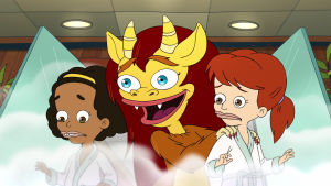 Netflixin Big Mouthissa päähenkilöiden tunnemyrskyt saavat hirviöiden muodot. Kuvituskuva Big Mouth -animaatiosta.