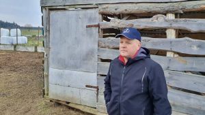 Kravčun säger att vädret inte ännu är en katastrof eftersom det är mitt i vintern och de anställda inte är på plats, men "normalt är det inte". Vladyslav Kravčun, jordbruksföretagare i Trakai.