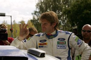 Marcus Grönholms Ford fungerade i Jyväskylärallyt 2006.