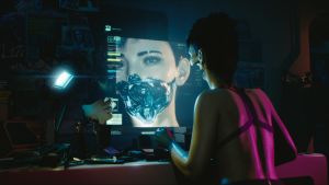 Vaihtoehtoiseen tulevaisuuteen sijoittuva Cyberpunk 2077 on tämän vuoden odotetuimpia pelejä. Kuva Cyberpunk 2077 -pelistä.