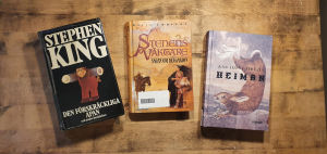 Kajs boktips Böckerna Den förskräckliga apan av Stephen King (novellsamling), Sagan om Belgarion, en bokserie av David Eddings, Heiman av Ann-Luise Bertell