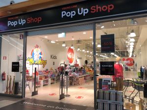 Viking Lines popup-butik i i Mylly i Reso. Viking Linen pop up -myymälä kauppakeskus Myllyssä.