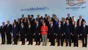 Världsledarna samlas på G20-mötet i Hamburg. 