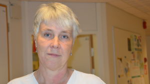 Avdelingsskötare Agneta Westerlund. Avdelingsskötare Agneta Westerlund vid VNS.