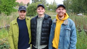 Bamse, Limppu och Eddie snackade ihop sig om löpningen på en fest. Bernhard "Bamse" Forsten, Linus "Limppu" Lehto och Eddie Myrskog.