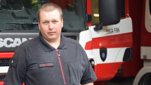 Johan Träskman är styrelseordförande för Ingå FBK och ordförande för Västra Nylands brandkårsförbund. Johan Träskman