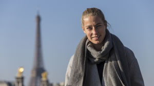I Paris var det lätt att trivas för Linda Sällström. Jalkapalloilija Linda Sällström Pariisissa.