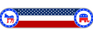 Åsnan symboliserar demokraterna medan elefanten symboliserar republikanerna. Åsnan symboliserar demokraterna medan elefanten symboliserar republikanerna
