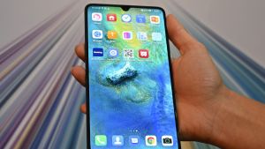 En 5G-mobiltelefon som förevisades på en teknikmässa i Berlin i början av september. En 5G-mobiltelefon.