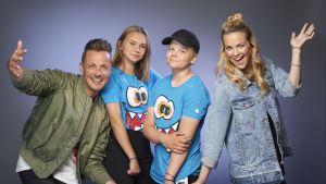 Programledare för MGP 2018 Jontti Granbacka Tindra Rimpilä Neo Thomasfolk Anna-Karin Siegfrids programledare för MGP 2018