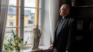 Utsikten mot domkyrkan är inspirerande, upplever Bo-Göran Åstrand. Bo-Göran Åstrand