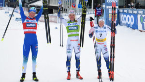 Tvåan Annamarija Lampic, segraren Linn Svahn och trean Jonna Sundling Tvåan Annamarija Lampic, segraren Linn Svahn och trean Jonna Sundling