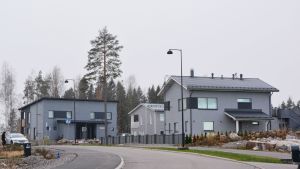Invid Paipisvägen uppe på ett berg på området Nickby gård har ett nytt bostadsområde för småhus vuxit fram. Småhus på området Nickby gård